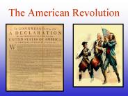 The American Revolution