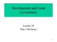 Development and Good Government PowerPoint PPT Presentation