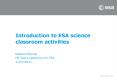 Introduction to ESA science classroom activities PowerPoint PPT Presentation
