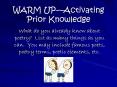 WARM UP PowerPoint PPT Presentation