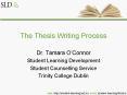 The Thesis Writing Process PowerPoint PPT Presentation