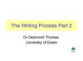 The Writing Process Part 2 PowerPoint PPT Presentation