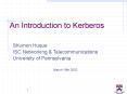 An Introduction to Kerberos PowerPoint PPT Presentation