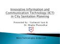 Innovative Information and Communication Technology (ICT) in City Sanitation Planning PowerPoint PPT Presentation