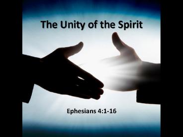 The Unity of the Spirit