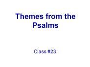 Themes from the Psalms