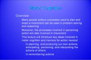 Motor Cognition