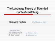The Language Theory of Bounded Context-Switching