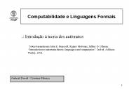 Computabilidade e Linguagens Formais