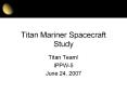 Titan Mariner Spacecraft Study PowerPoint PPT Presentation