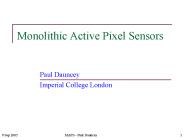 Monolithic Active Pixel Sensors