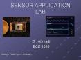 SENSOR APPLICATION LAB PowerPoint PPT Presentation