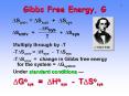 Gibbs Free Energy, G PowerPoint PPT Presentation