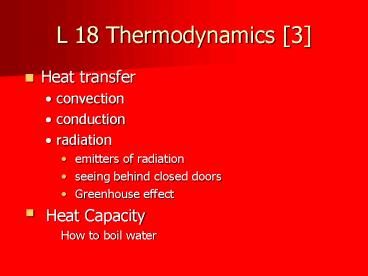 L 18 Thermodynamics [3]