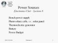 Power Sources Electronics Unit  PowerPoint PPT Presentation
