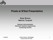 Pixels at MTest Presentation