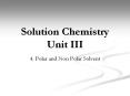 Solution Chemistry Unit III PowerPoint PPT Presentation