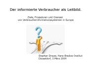 Der informierte Verbraucher als Leitbild