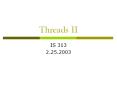 Threads II PowerPoint PPT Presentation