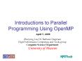 Introductions to Parallel Programming Using OpenMP PowerPoint PPT Presentation