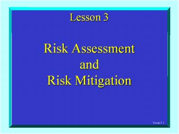 Risk Assessment