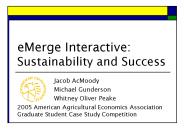 eMerge Interactive: Sustainability and Success