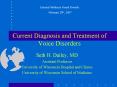 Current Diagnosis and Treatment of Voice Disorders PowerPoint PPT Presentation