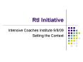 RtI Initiative PowerPoint PPT Presentation