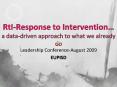 RtI-Response to Intervention PowerPoint PPT Presentation