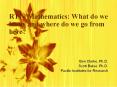 RTI - Mathematics: What do we know and where do we go from here? PowerPoint PPT Presentation