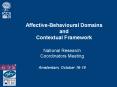 Affective-Behavioural Domains and Contextual Framework PowerPoint PPT Presentation