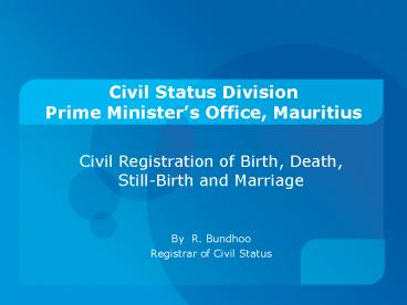 Civil Status Division Prime Minister