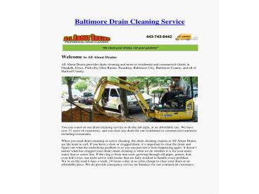 Dundalk Drain Cleaning