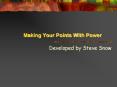 Making Your Points With Power PowerPoint PPT Presentation