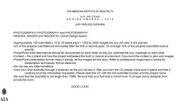 THE AMERICAN INSTITUTE OF ARCHITECTS