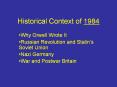Historical Context of 1984 PowerPoint PPT Presentation