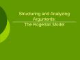Structuring and Analyzing Arguments: The Rogerian Model PowerPoint PPT Presentation