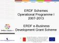 ERDF Schemes Operational Programme I 2007-2013  ERDF e-Business Development Grant Scheme PowerPoint PPT Presentation