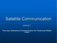 Satellite Communication