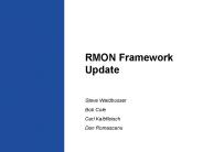 RMON Framework Update