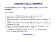 IFCI Ltd Public Issue of Secured NCDs