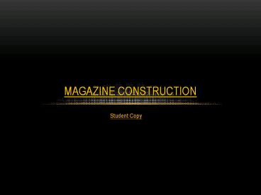 Magazine Coventions