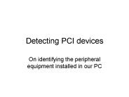 Detecting PCI devices