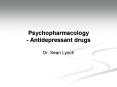 Psychopharmacology - Antidepressant drugs PowerPoint PPT Presentation