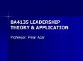 BA4135 LEADERSHIP THEORY PowerPoint PPT Presentation