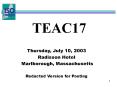 TEAC17 PowerPoint PPT Presentation