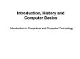 Introduction, History and Computer Basics PowerPoint PPT Presentation