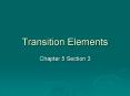 Transition Elements PowerPoint PPT Presentation