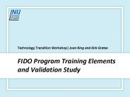 FIDO Program Training Elements and Validation Study