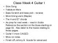 Class Week 4 Guitar I PowerPoint PPT Presentation